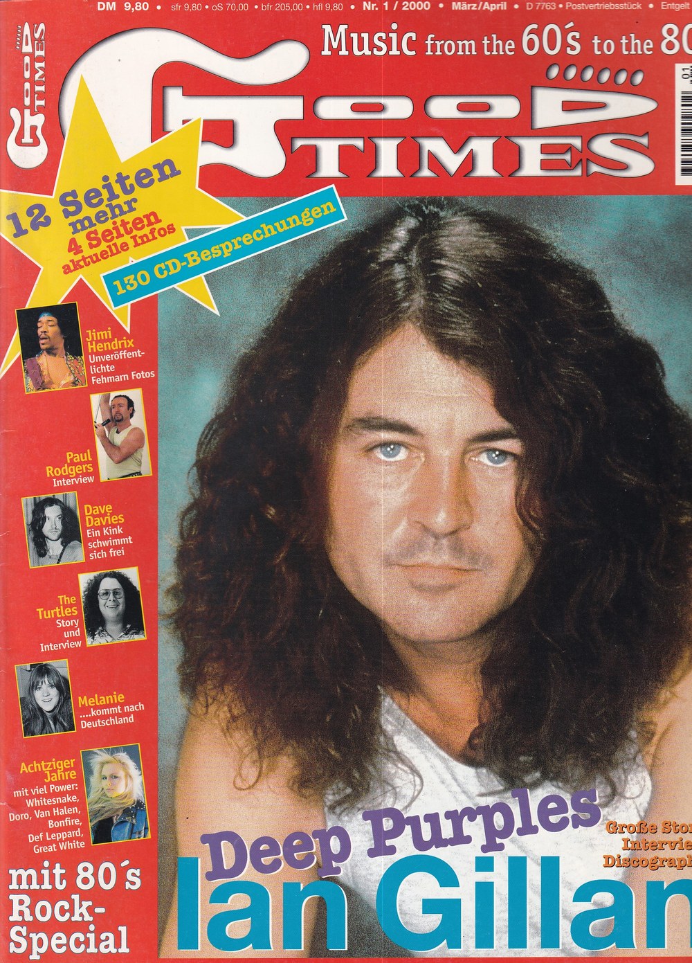 Good Times Edition Duitsland 2000-01 – Ian Gillan Jimi Hendrix Paul Rodgers Dave Davies Melanie – Originele uitgave