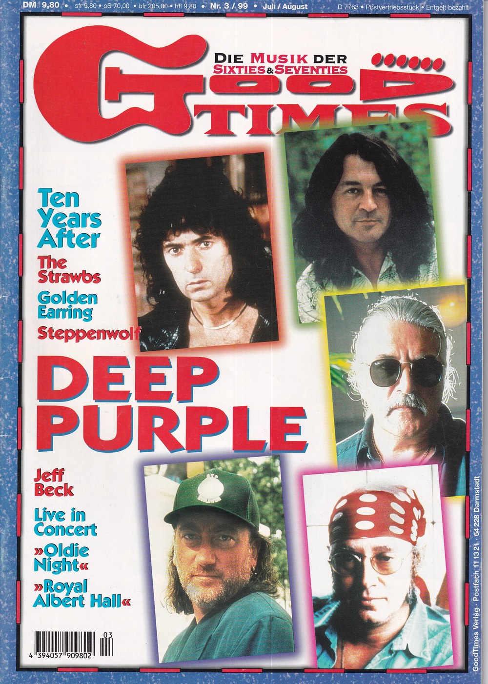Good Times Edition Saksa 1999-03 – Deep Purple Jeff Beck The Strawbs Golden Earring Steppenwolf – Alkuperäinen painos