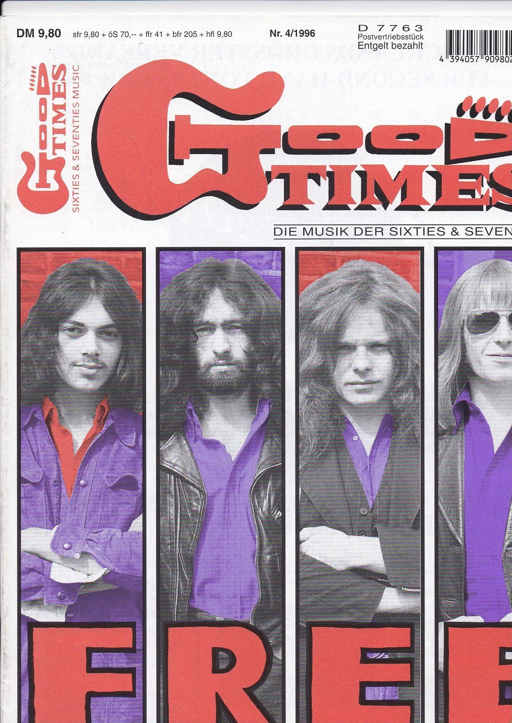 Good Times Edition Alemania 1996-04 – Paul Rodgers Andy Fraser Paul Kossoff Simon Kirke Free – Edición original