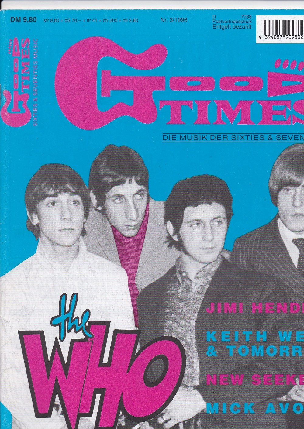 Good Times Edition Duitsland 1996-03 – The Who Jimi Hendrix Keith West Mick Avory Tomorrow – Originele uitgave