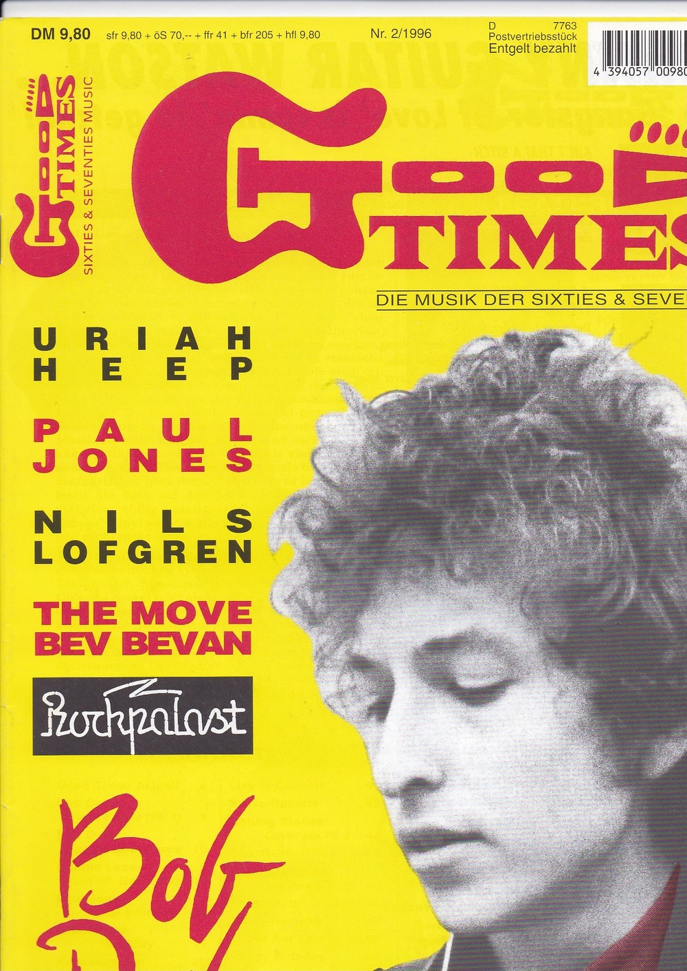 Good Times Edition Alemania 1996-02 – Bev Bevan Nils Lofgren Paul Jones Uriah Heep The Move – Edición original