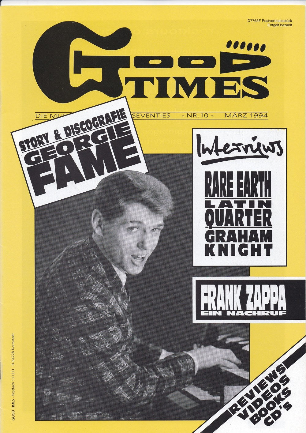 Good Times Edition Deutschland 1994-03 Georgie Fame Frank Zappa Graham Knight Rare Earth Latin Quarter