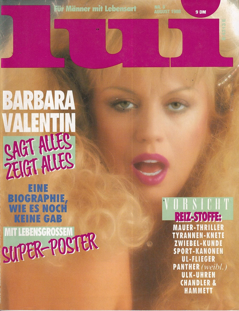 Lui Magazin Deutschland 1986-08 Barbara Valentin