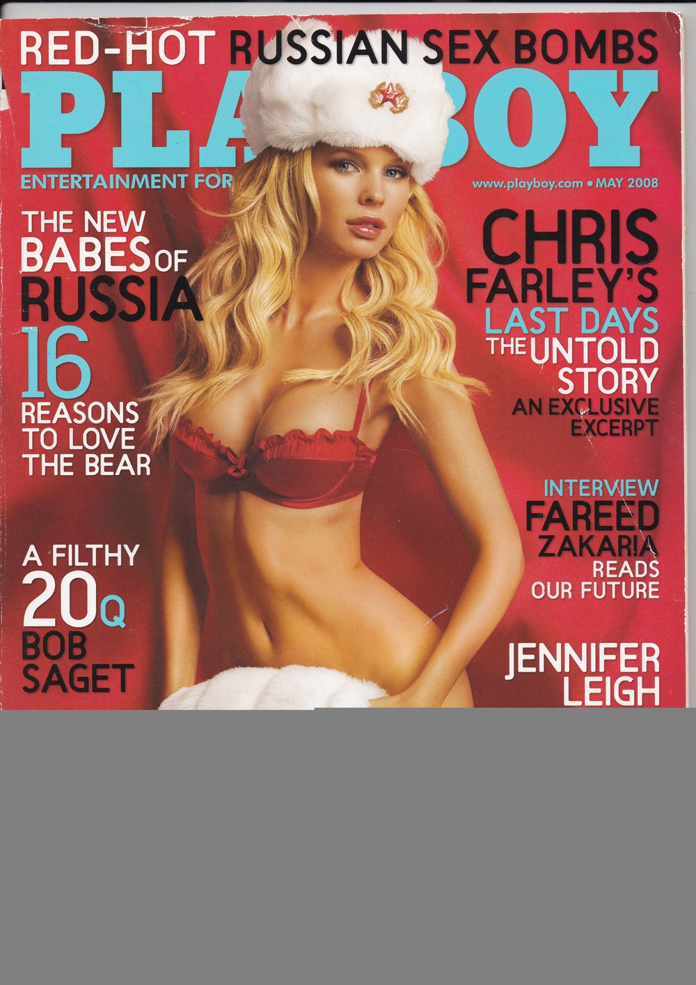 Playboy Rivista USA 2008-05 – Jennifer Leigh Chris Farley Fareed Zakaria Bob Saget – Edizione originale