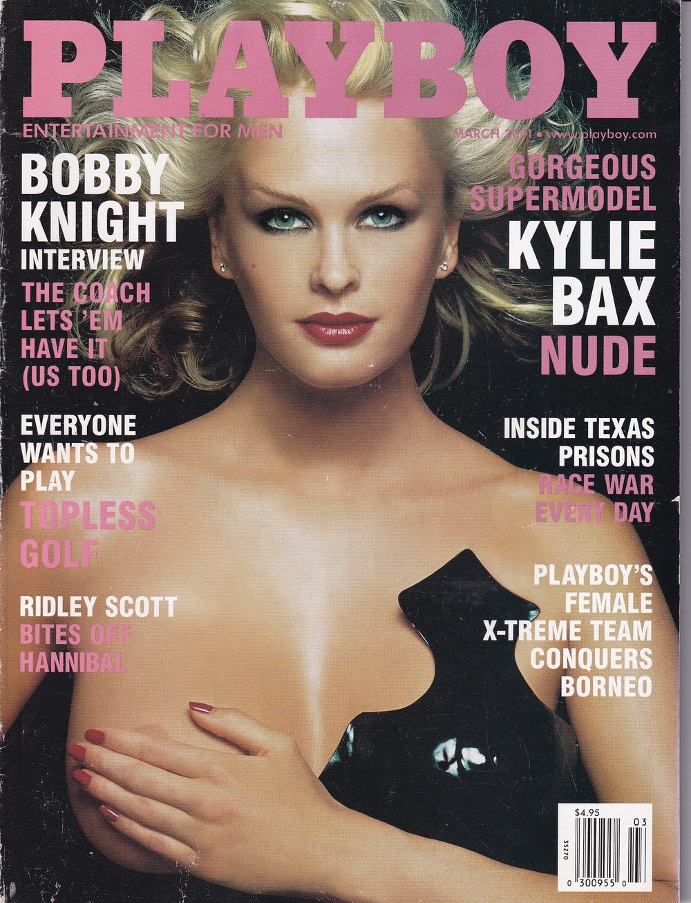 Playboy Magazin USA 2001-03 Kylie Bax Bobby Knight Ridley Scott