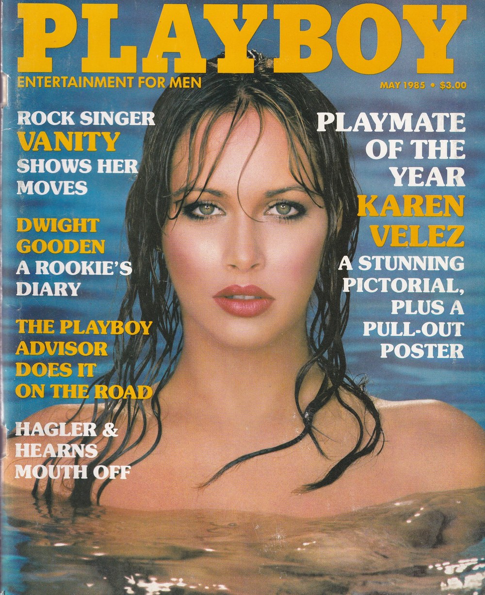 Playboy Revista USA 1985-05 – Karen Velez Vanity Dwight Gooden Marvin Hagler Thomas Hearns – Edição original