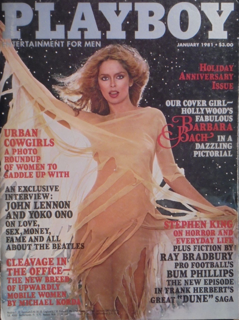 Playboy Magazin USA 1981-01 Barbara Bach John Lennon Yoko Ono Stephen King Ray Bradbury