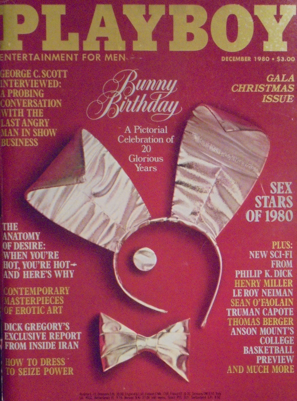 Playboy Magazine USA 1980-12 – George C. Scott Dick Gregory Philip K. Dick Henry Miller Le Roy Neiman – Édition originale
