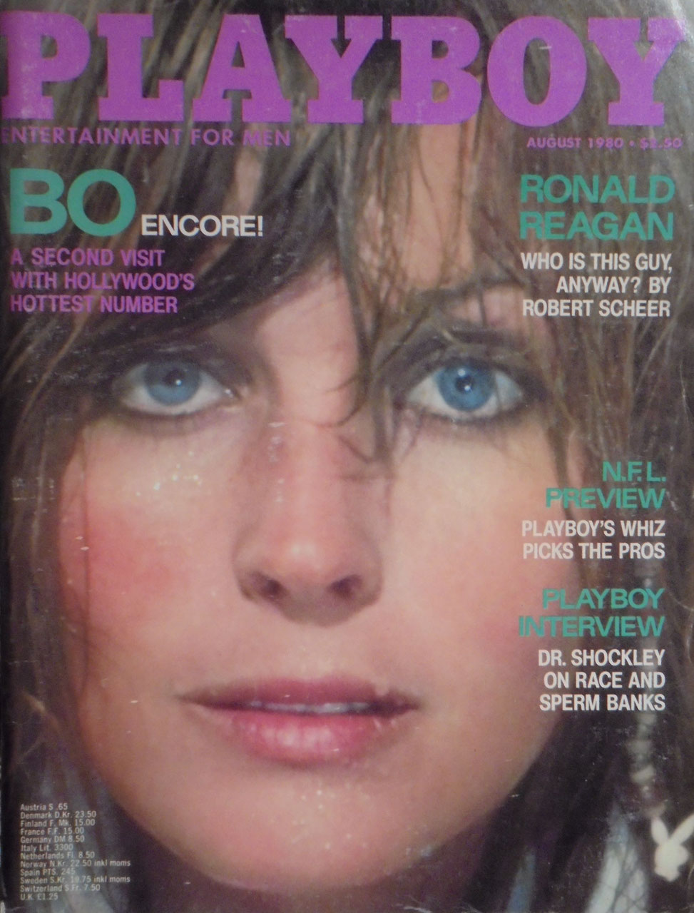 Playboy Revista USA 1980-08 – Bo Derek Ronald Reagan Robert Scheer William Shockley – Edição original