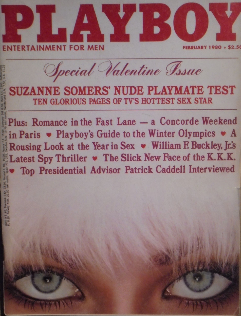 Playboy Magazine USA 1980-02 – Suzanne Somers Patrick Caddell William F. Buckley Jr. – Édition originale