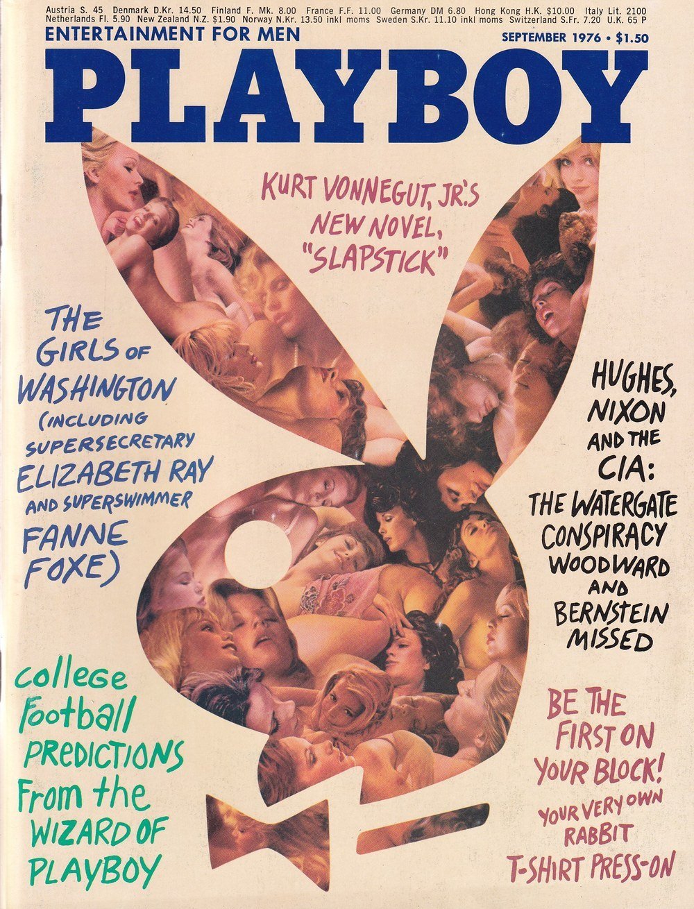 Playboy Tijdschrift USA 1976-09 Elizabeth Ray Fanne Foxe Kurt Vonnegut Jr. Howard Hughes Richard Nixon Originele uitgave