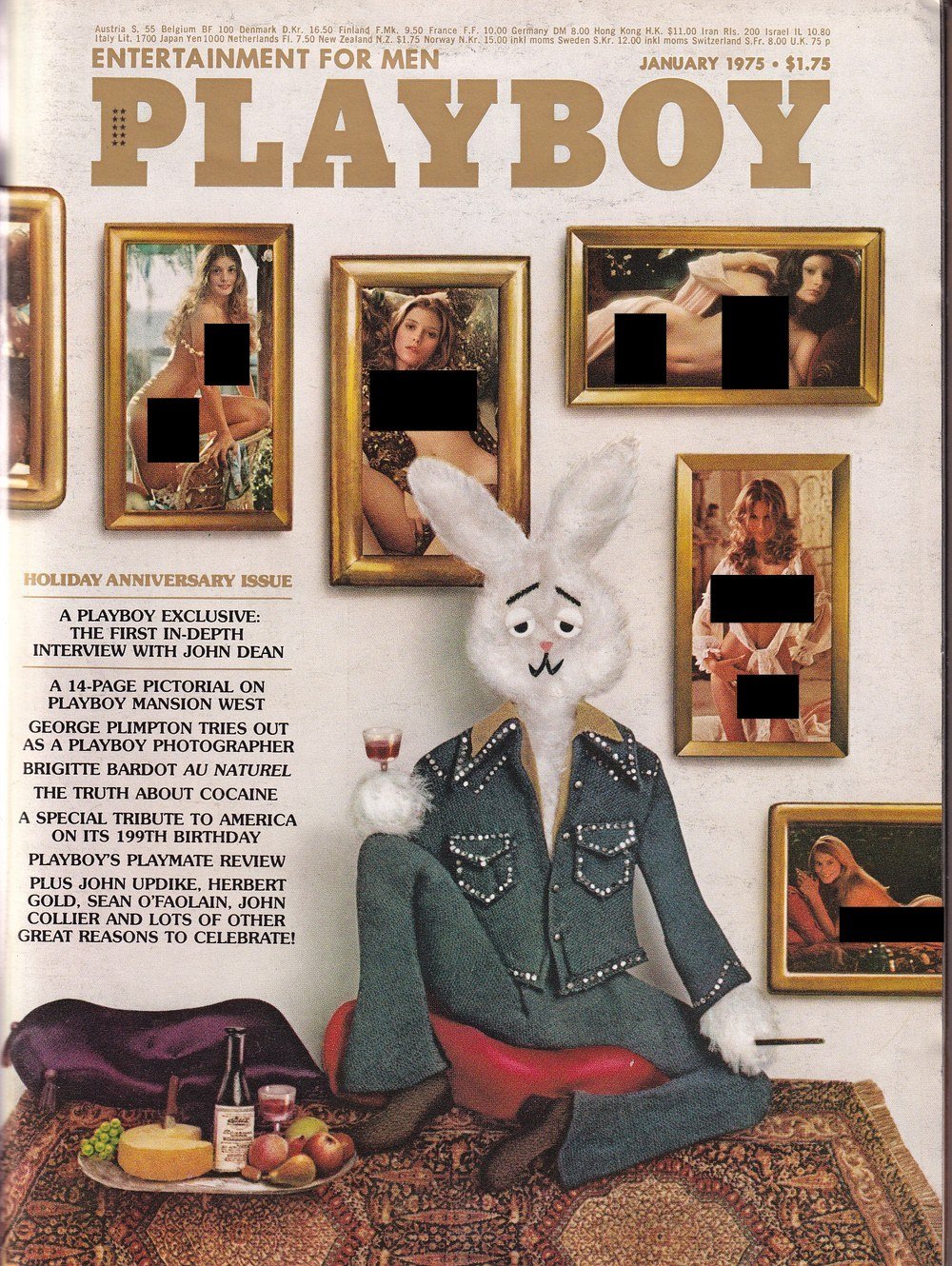 Playboy Magazine USA 1975-01 John Dean George Plimpton Brigitte Bardot John Updike Herbert Gold Édition originale