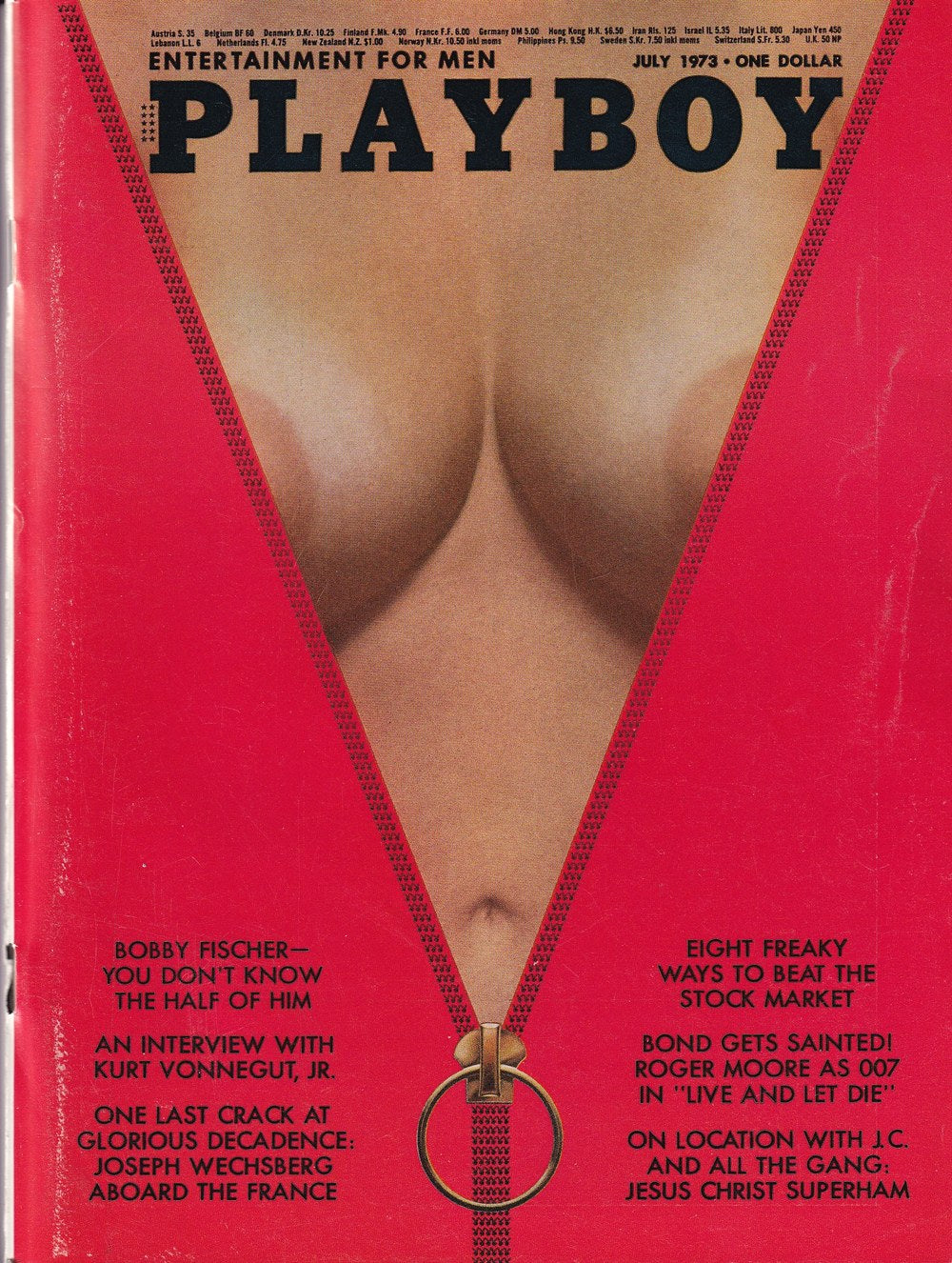 Playboy Magazine USA 1973-07 Bobby Fischer Kurt Vonnegut Jr. Roger Moore Joseph Wechsberg Édition originale