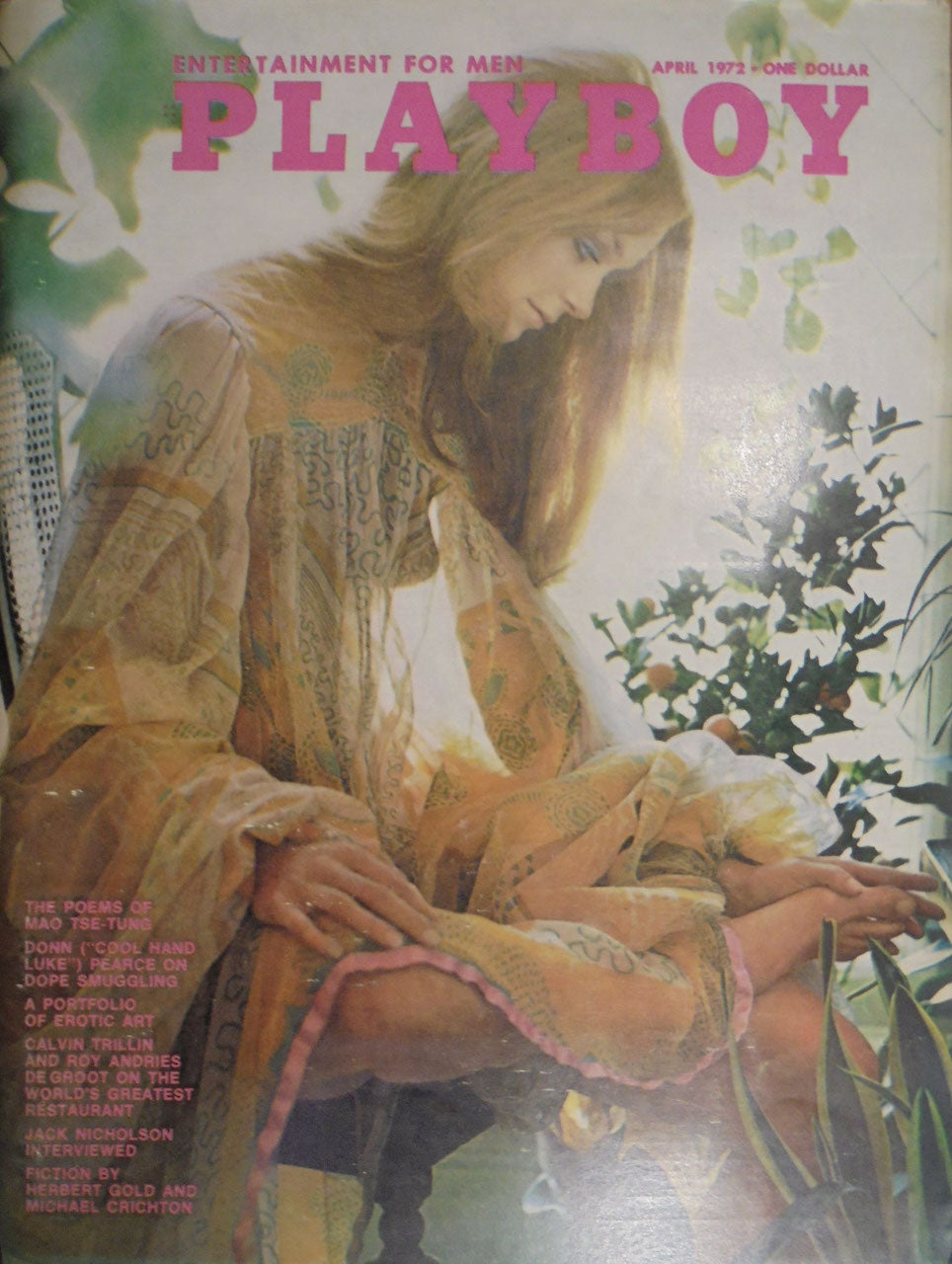 Playboy Revista USA 1972-04 – Jack Nicholson Calvin Trillin Roy Andries De Groot Michael Crichton Herbert Gold – Edição original