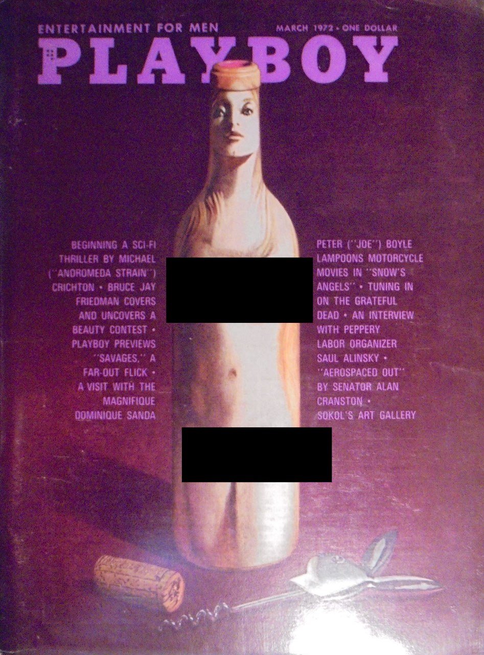Playboy Magasin USA 1972-03 – Michael Crichton Bruce Jay Friedman Peter Boyle Dominique Sanda Saul Alinsky – Originalutgåva