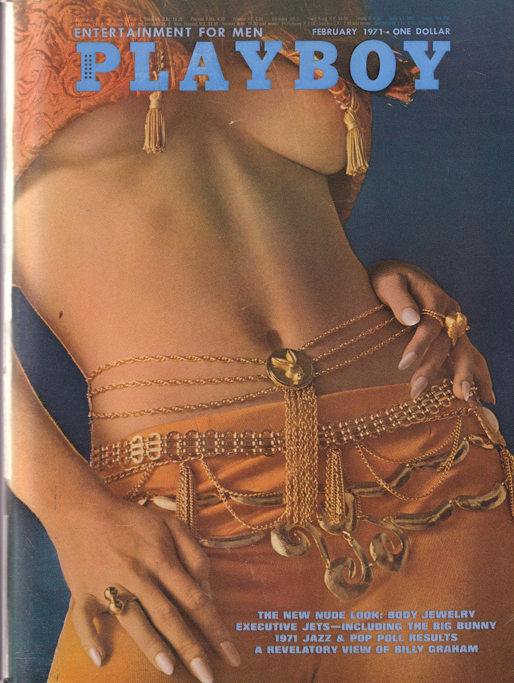 Playboy Magazin USA 1971-02 Körperschmuck Body Jewelry Executive Jets