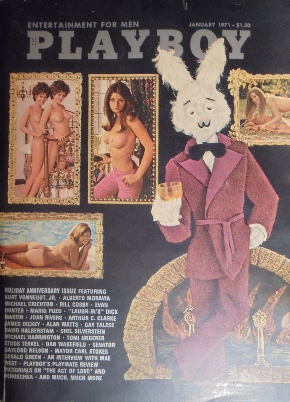 Playboy Tijdschrift USA 1971-01 Kurt Vonnegut Jr. Alberto Moravia Michael Crichton Bill Cosby Evan Hunter Originele uitgave