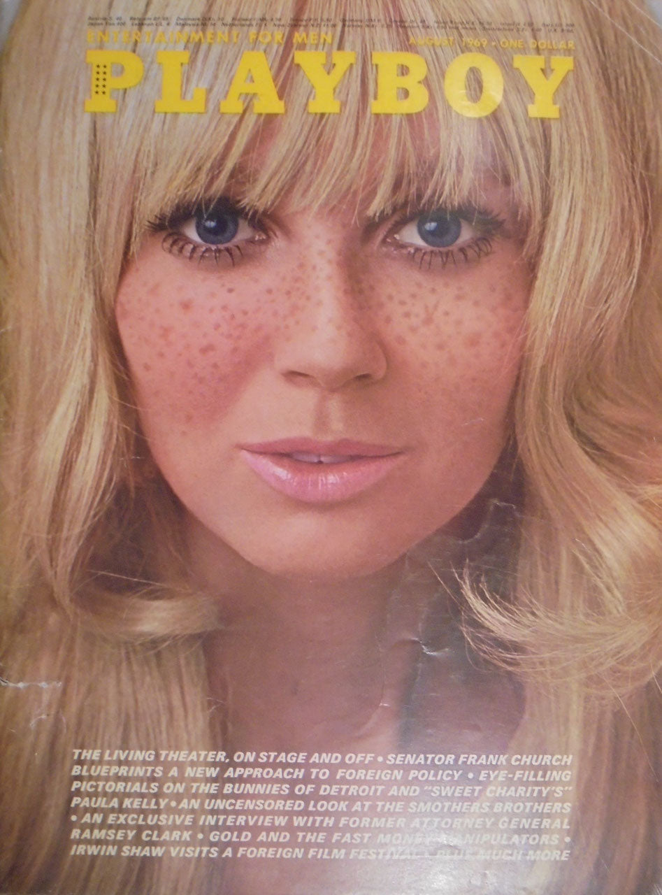 Playboy Revista USA 1969-08 – Smothers Brothers Frank Church Ramsey Clark Paula Kelly Irwin Shaw – Edición original