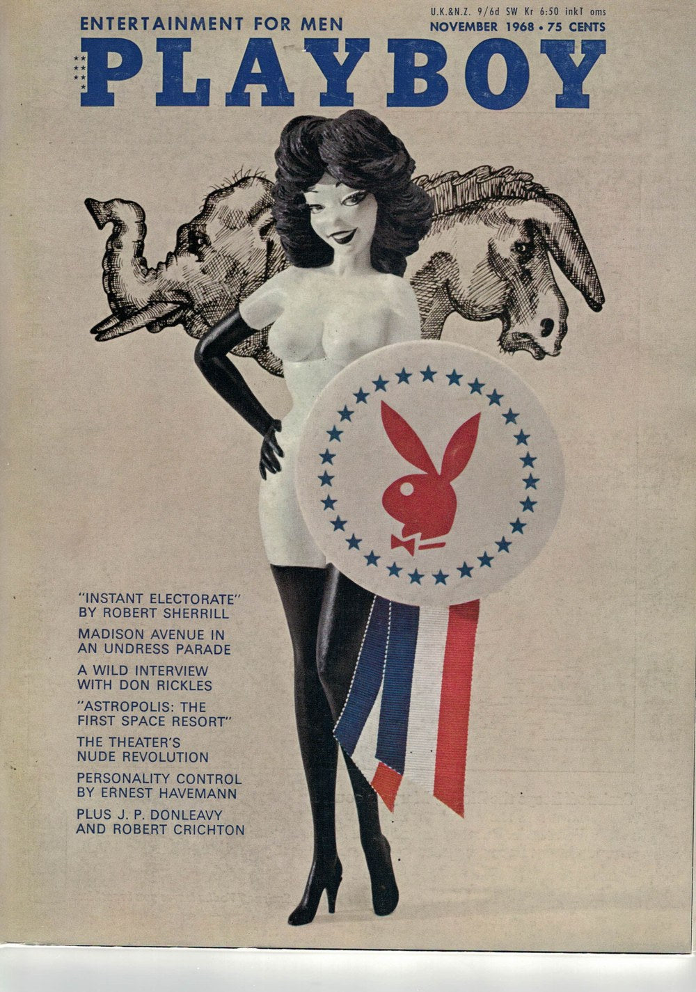 Playboy Revista USA 1968-11 Don Rickles Robert Sherrill Ernest Havemann J. P. Donleavy Robert Crichton Edición original