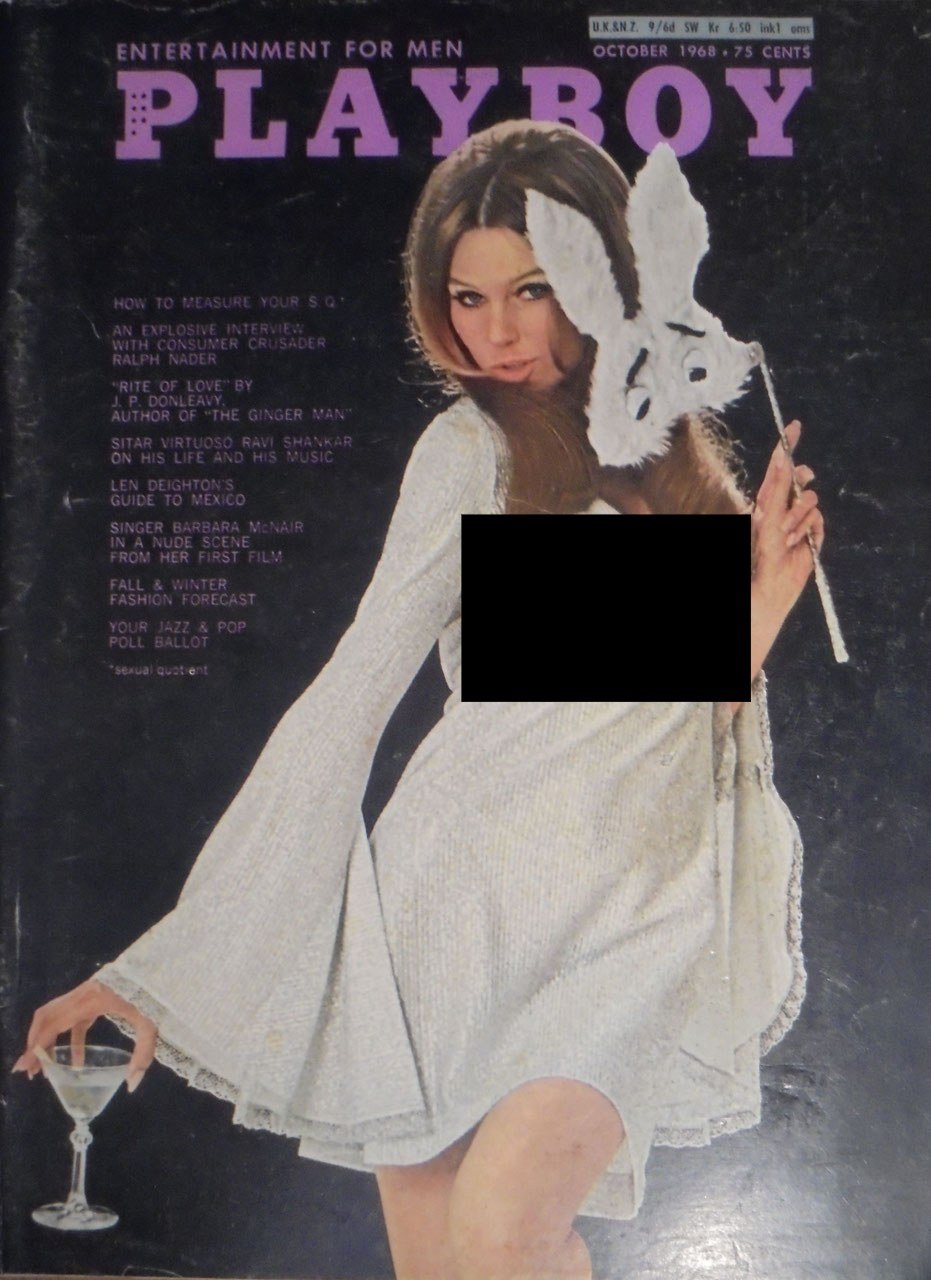 Playboy Revista USA 1968-10 – Ralph Nader Ravi Shankar Barbara McNair Len Deighton J.P. Donleavy – Edição original