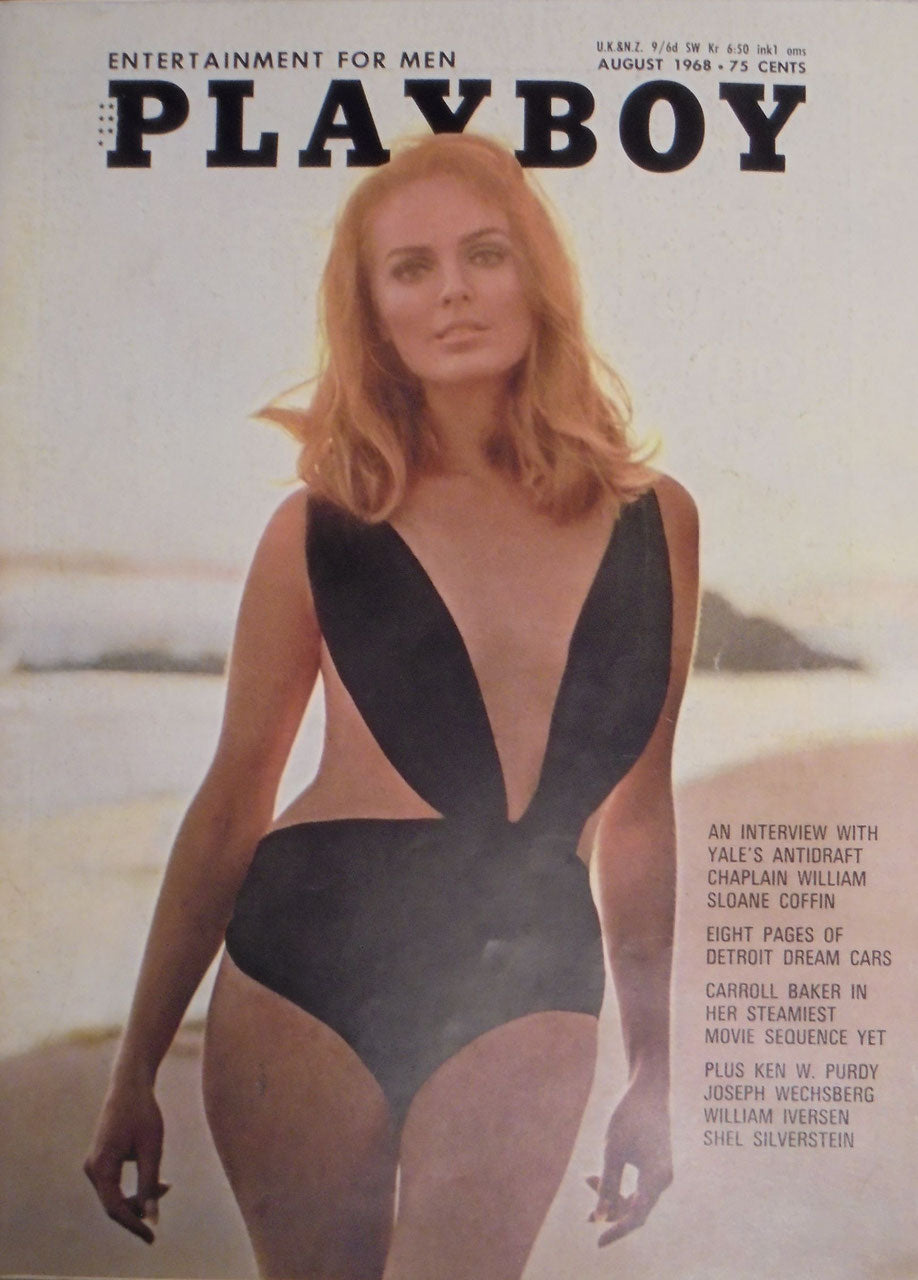 Playboy Revista USA 1968-08 – Carroll Baker William Sloane Coffin Ken W. Purdy Joseph Wechsberg William Iversen – Edição original