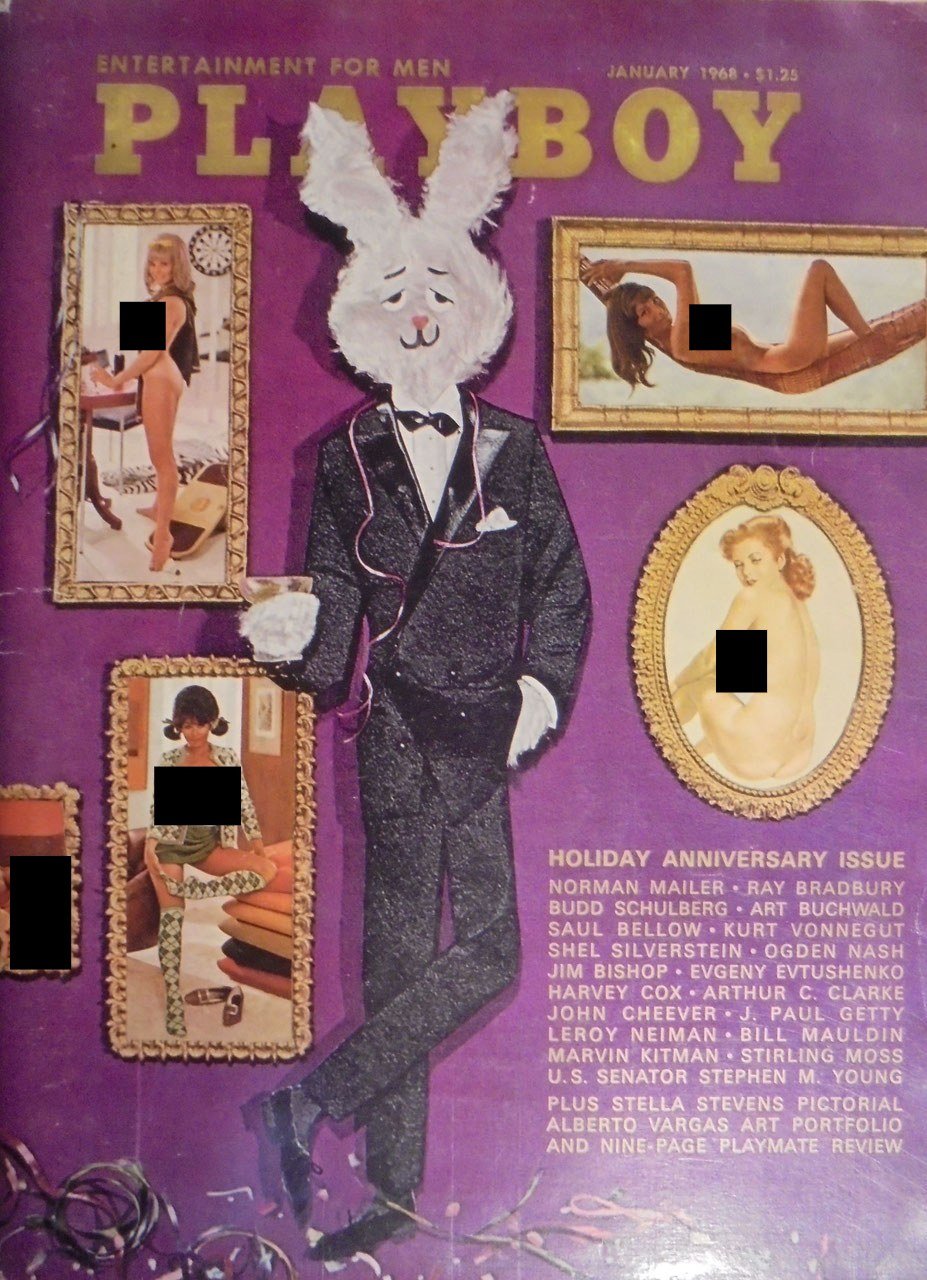 Playboy Magasin USA 1968-01 Norman Mailer Ray Bradbury Budd Schulberg Art Buchwald Saul Bellow Originalutgåva