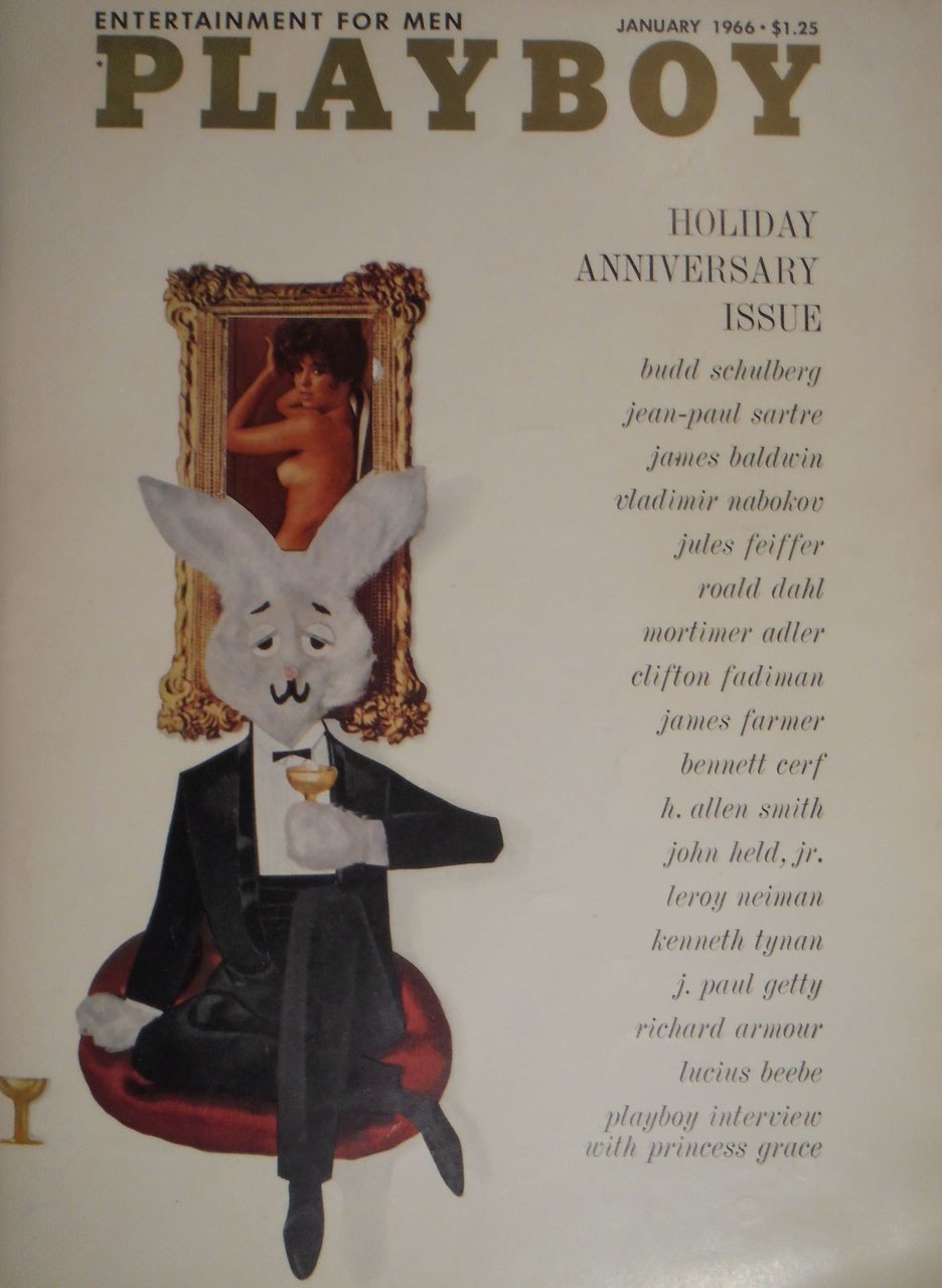 Playboy Lehti USA 1966-01 Budd Schulberg Jean-Paul Sartre James Baldwin Vladimir Nabokov Jules Feiffer Alkuperäinen painos