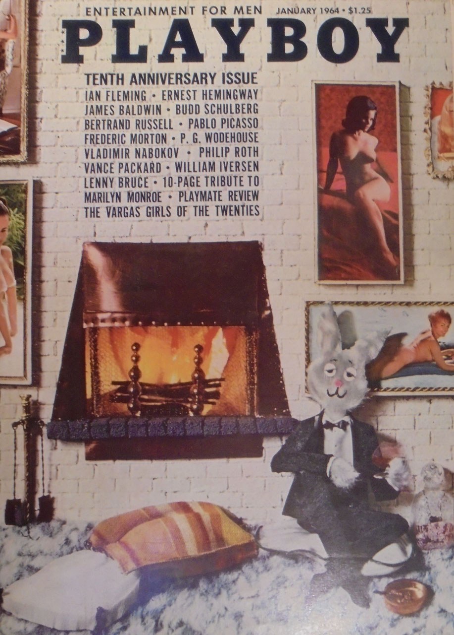 Playboy Tijdschrift USA 1964-01 Ian Fleming Ernest Hemingway James Baldwin Budd Schulberg Bertrand Russell Originele uitgave