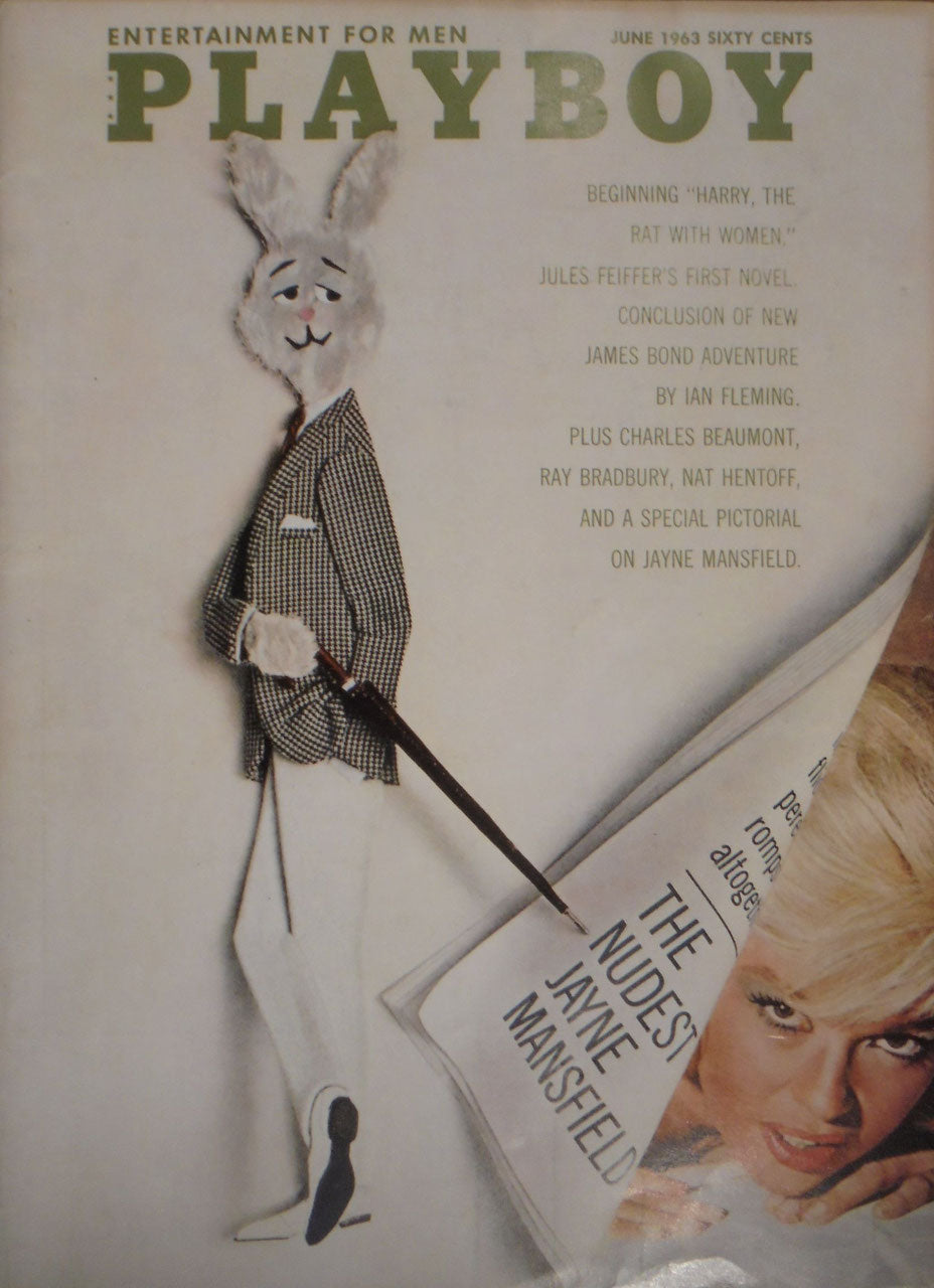 Playboy Revista USA 1963-06 – Jayne Mansfield Ian Fleming Jules Feiffer Charles Beaumont Ray Bradbury – Edição original