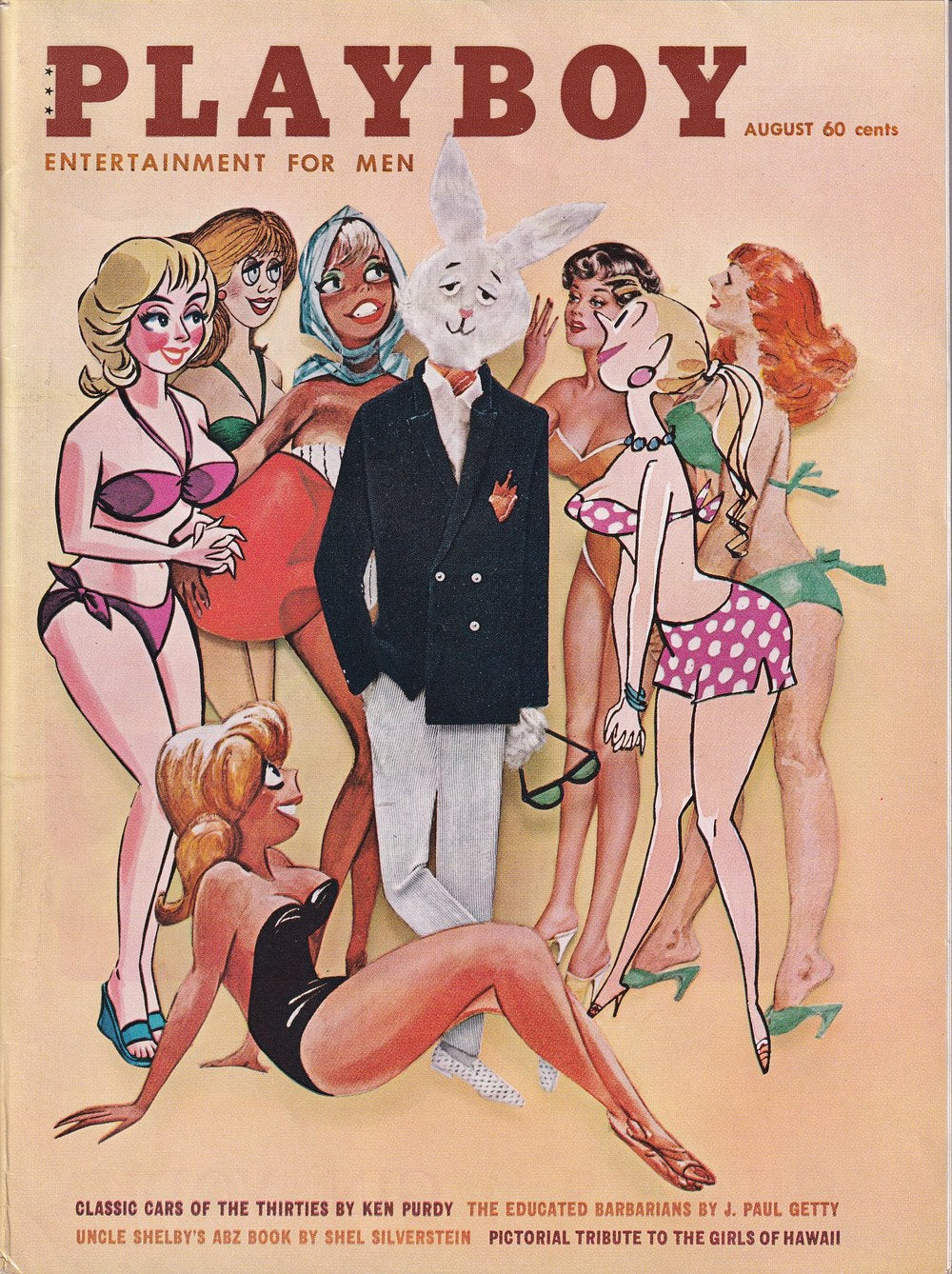 Playboy Rivista USA 1961-08 Ken Purdy J. Paul Getty Shel Silverstein Edizione originale