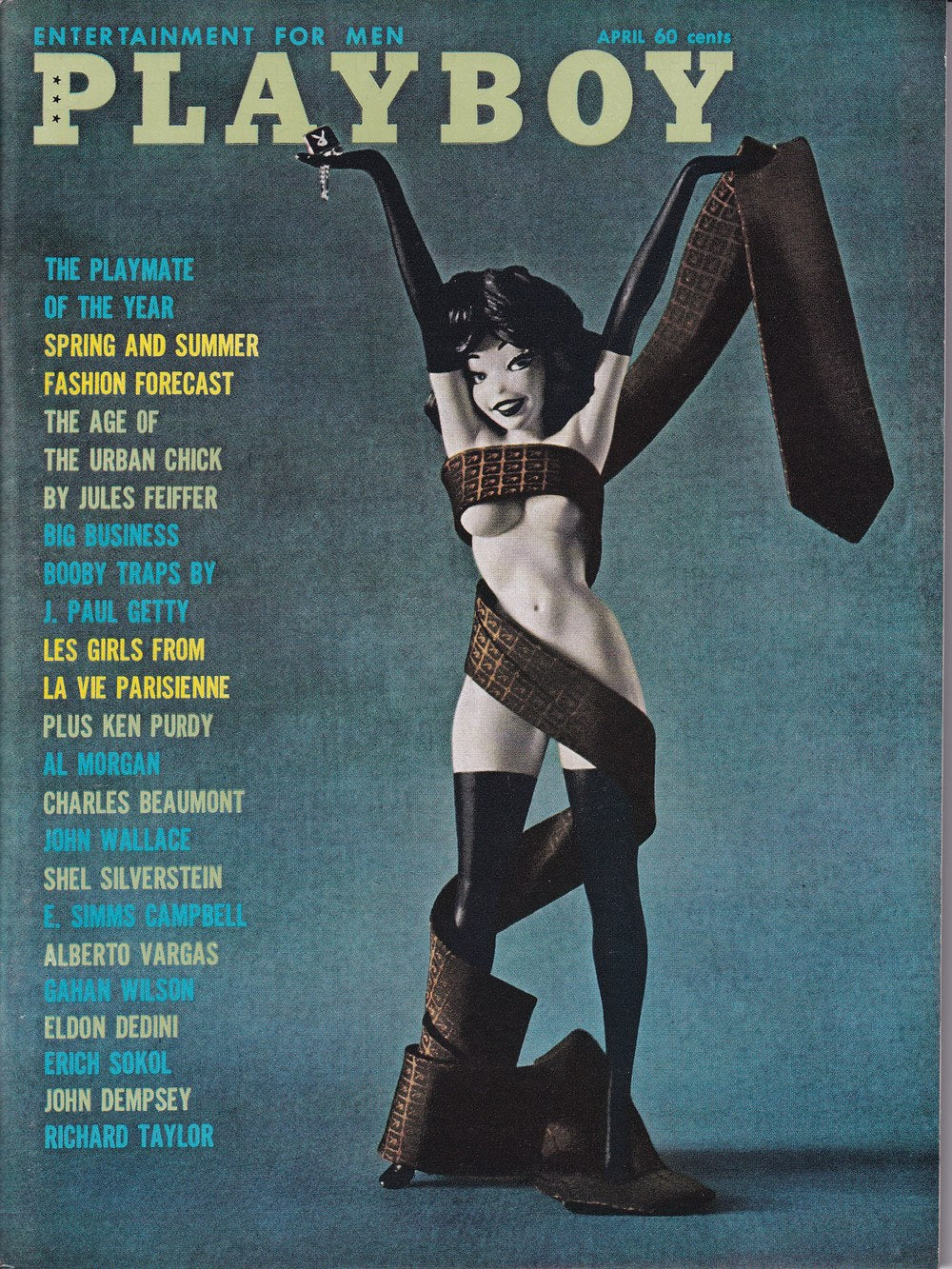 Playboy Revista USA 1961-04 Ken Purdy Al Morgan Charles Beaumont John Wallace Shel Silverstein Edición original