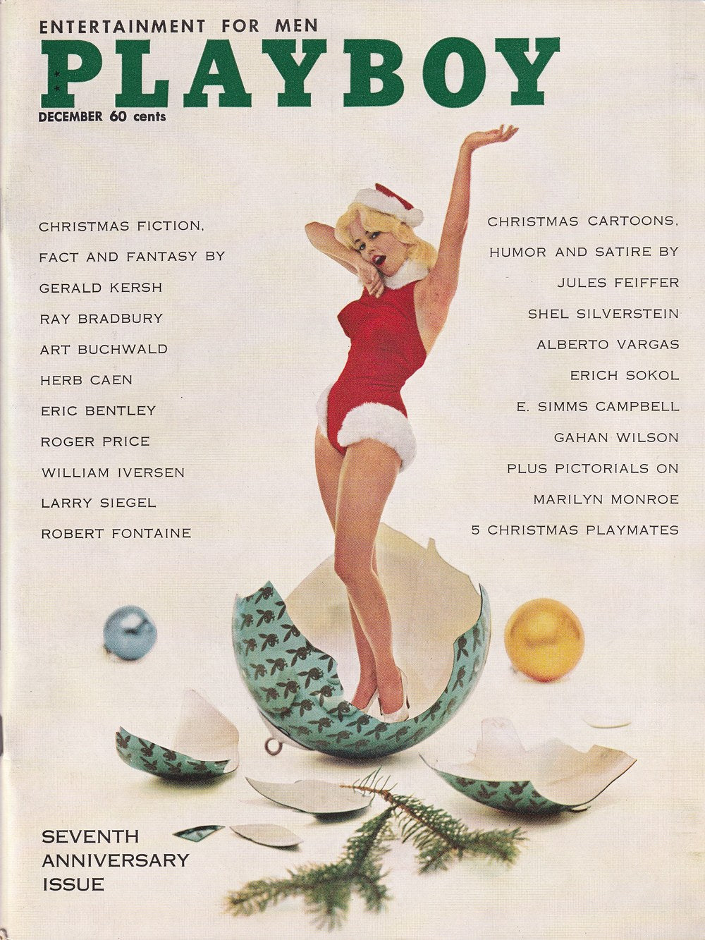 Playboy Revista USA 1960-12 Marilyn Monroe Gerald Kersh Ray Bradbury Art Buchwald Herb Caen Edición original