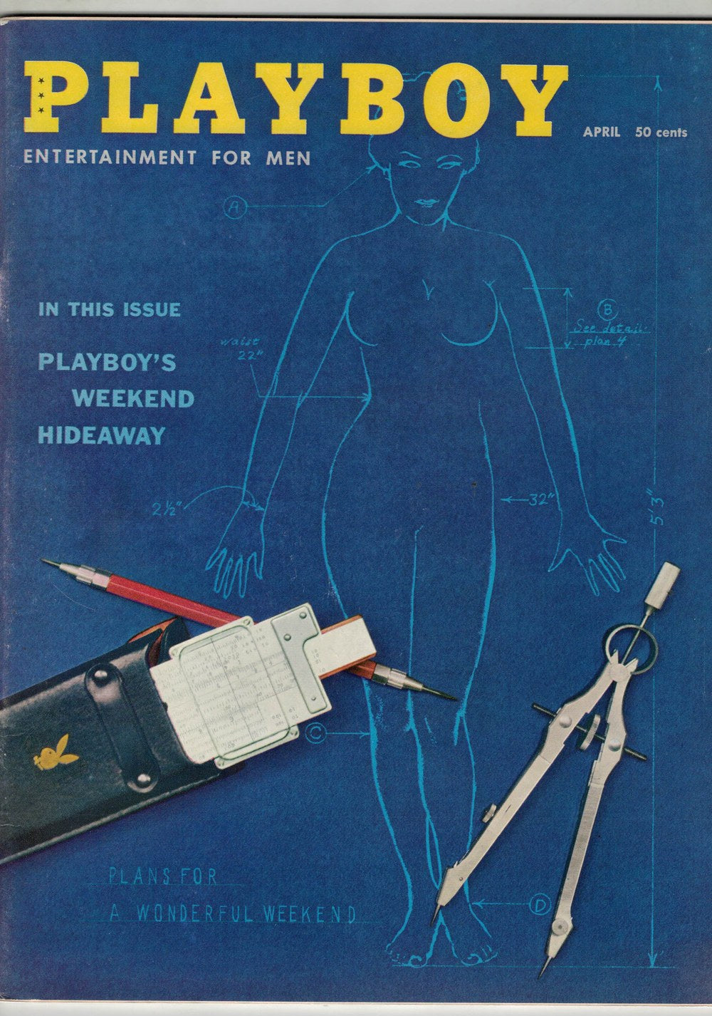 Playboy Magazine USA 1959-04 Édition originale
