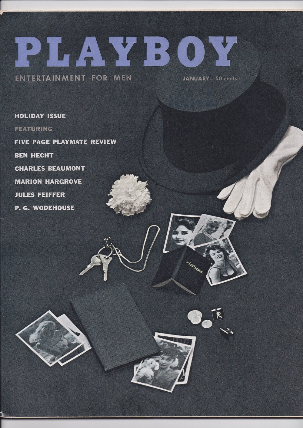 Playboy Magazine USA 1959-01 Ben Hecht Charles Beaumont Marion Hargrove Jules Feiffer P. G. Wodehouse Édition originale