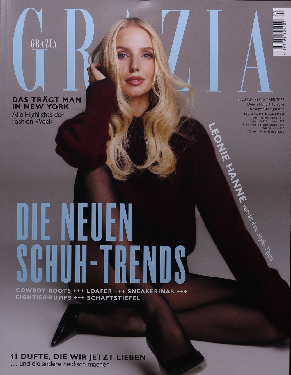 Grazia Revista Alemanha 2026-20 – Leonie Hanne – Edição original