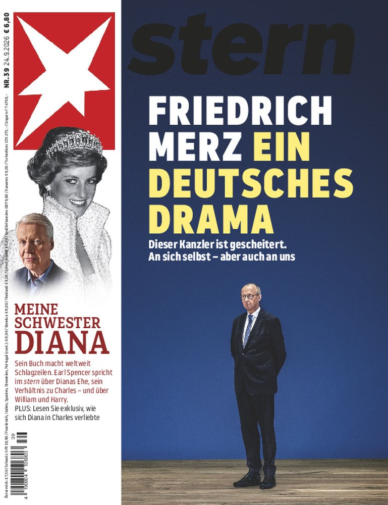 Stern Magazin Deutschland 2026-39 Friedrich Merz Diana Spencer Charles Spencer
