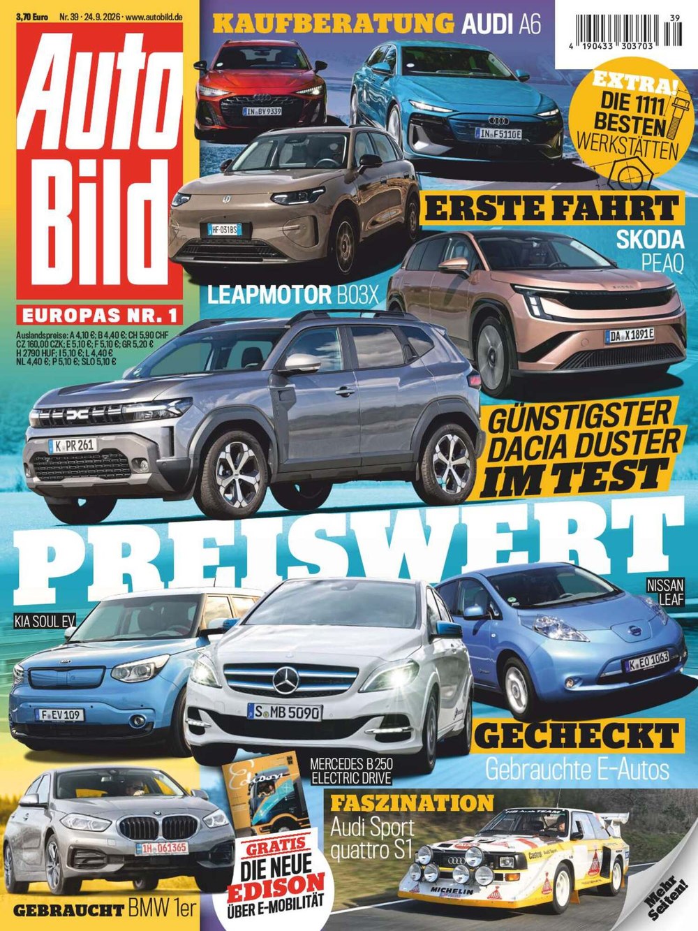 Auto Bild Revista Alemanha 2026-39 Edição original