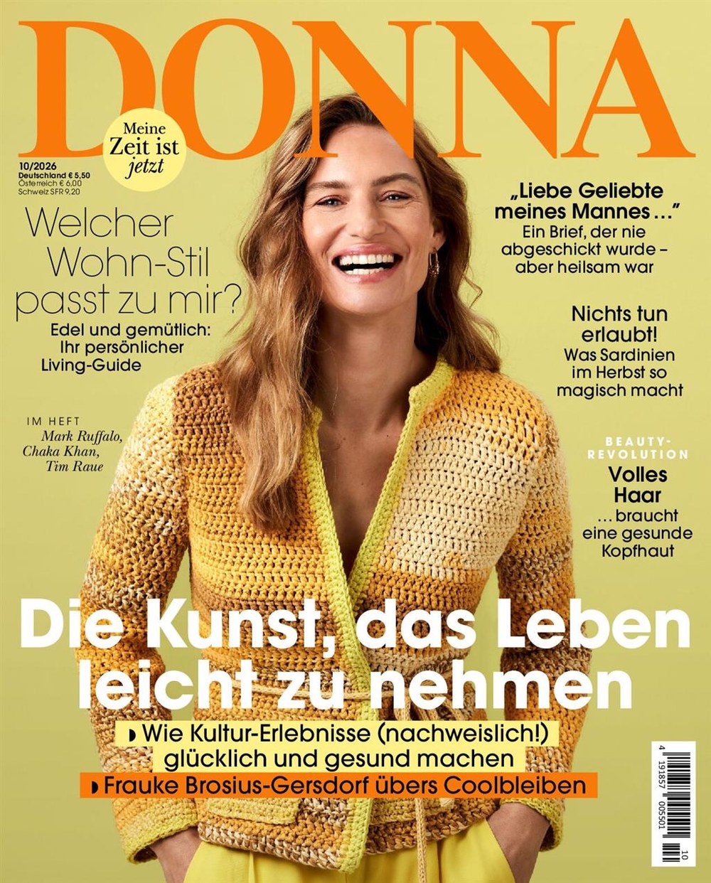 Donna Revista Alemanha 2026-10 – Mark Ruffalo Chaka Khan Tim Raue Frauke Brosius-Gersdorf – Edição original