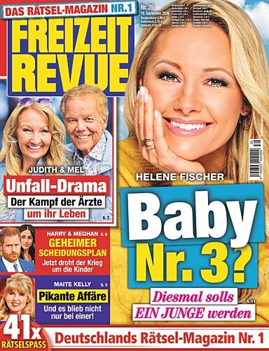 Freizeit Revue Magasin Tyskland 2026-39 – Helene Fischer Judith Rakers Mel Jersey Harry Meghan Markle – Originalutgåva
