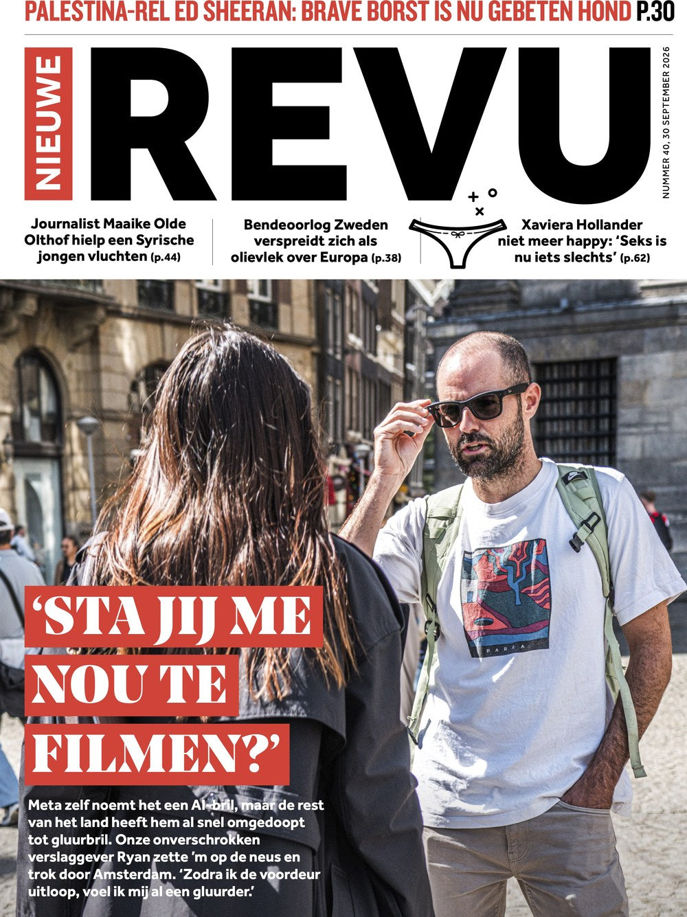 Nieuwe Revu Revista Países Baixos 2026-40 – Ed Sheeran Maaike Olde Olthof Xaviera Hollander – Edição original