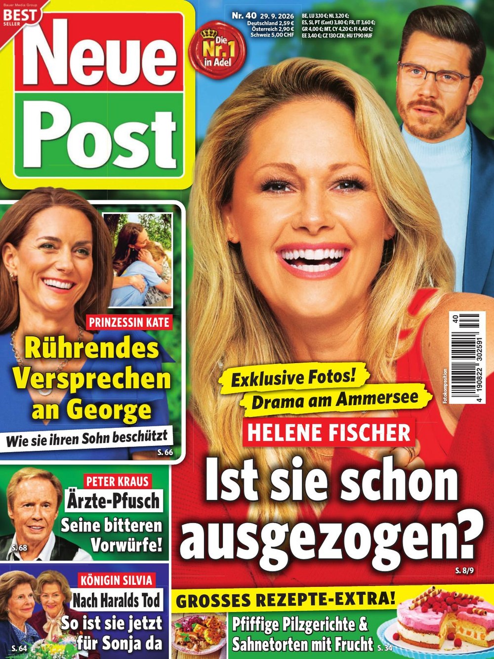 Neue Post Sonderheft Tijdschrift Duitsland 2026-40 – Helene Fischer Kate Middleton Peter Kraus Silvia Von Schweden – Originele uitgave