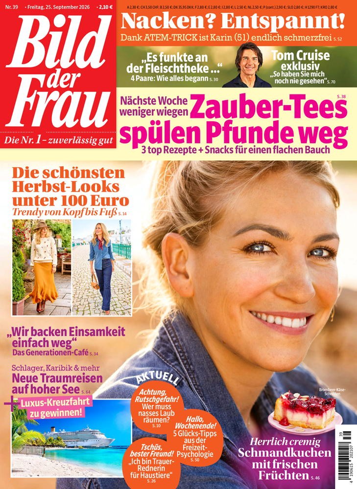 Bild Der Frau Revista Alemanha 2026-39 – Tom Cruise – Edição original
