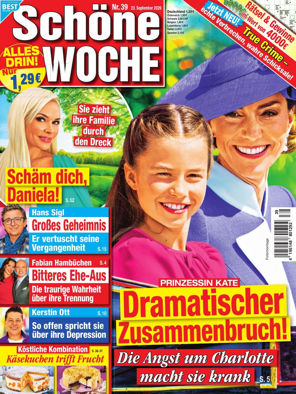 Schöne Woche 2026-39 Kate Middleton Charlotte Von Cambridge Daniela Katzenberger Hans Sigl Fabian Hambüchen