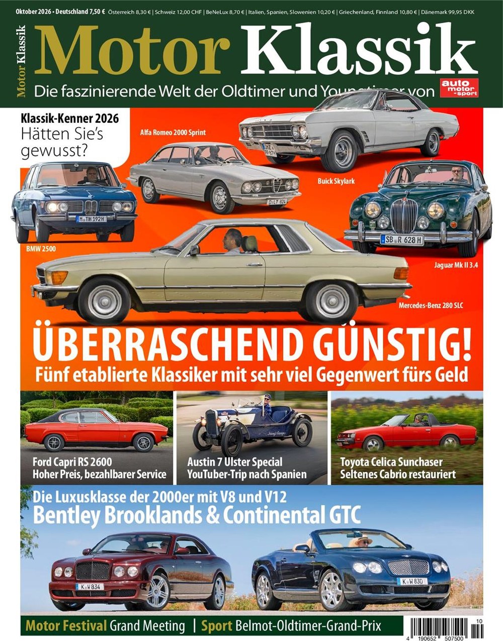 Motor Klassik Magazin Deutschland 2026-10 Oldtimer Youngtimer Klassische Automobile