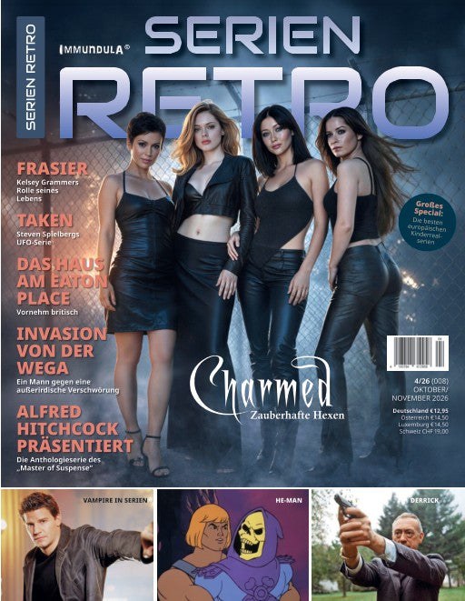 Serien Retro Revista Alemania 2026-04 – Alyssa Milano Rose McGowan Shannen Doherty Holly Marie Combs Kelsey Grammer – Edición original