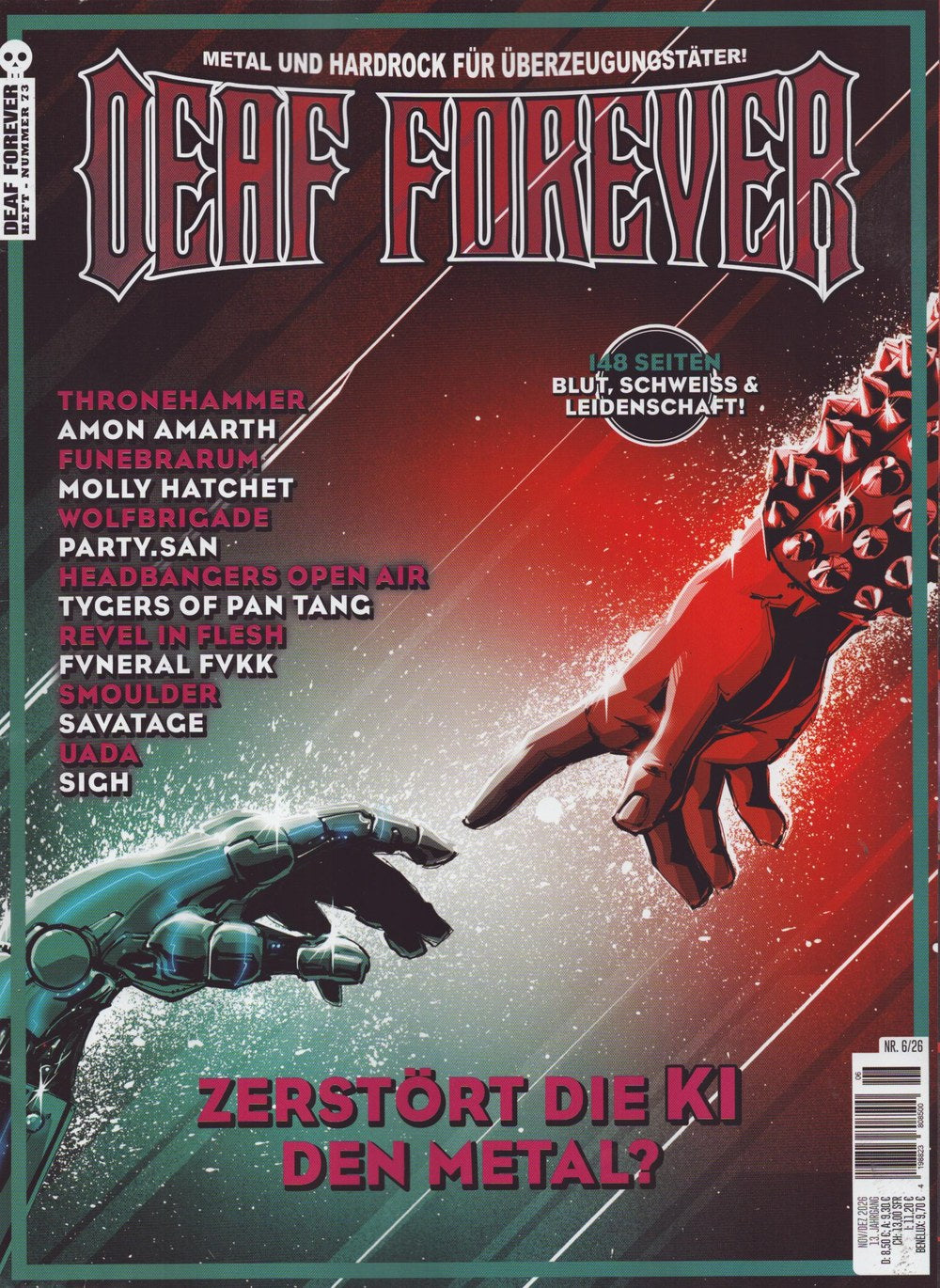Deaf Forever Magazin Deutschland 2026-06 Thronehammer Amon Amarth Funebrarum Molly Hatchet Wolfbrigade