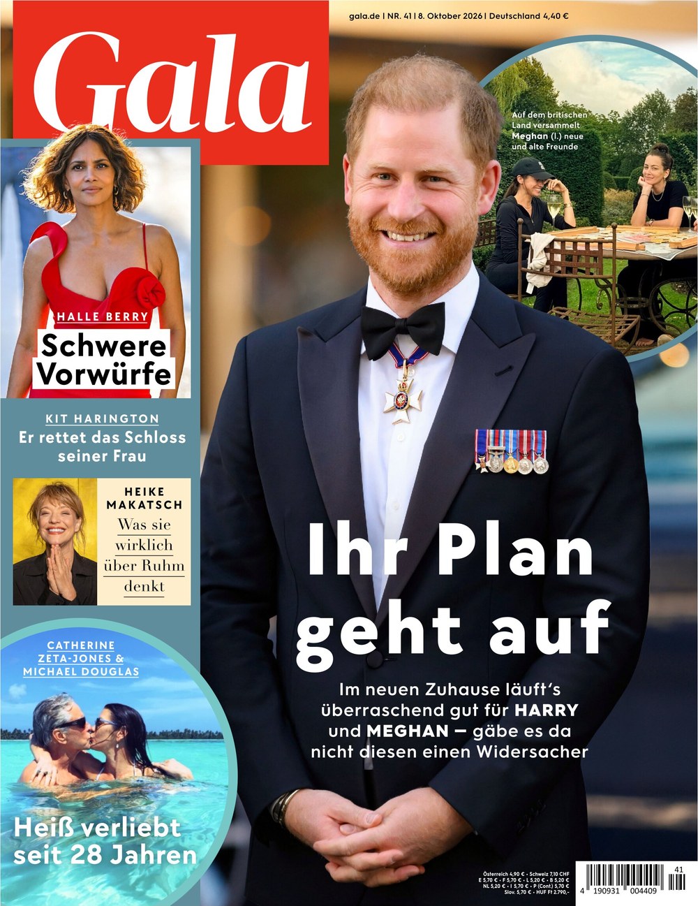 Gala Tijdschrift Duitsland 2026-41 – Prince Harry Meghan Markle Halle Berry Kit Harington Heike Makatsch – Originele uitgave
