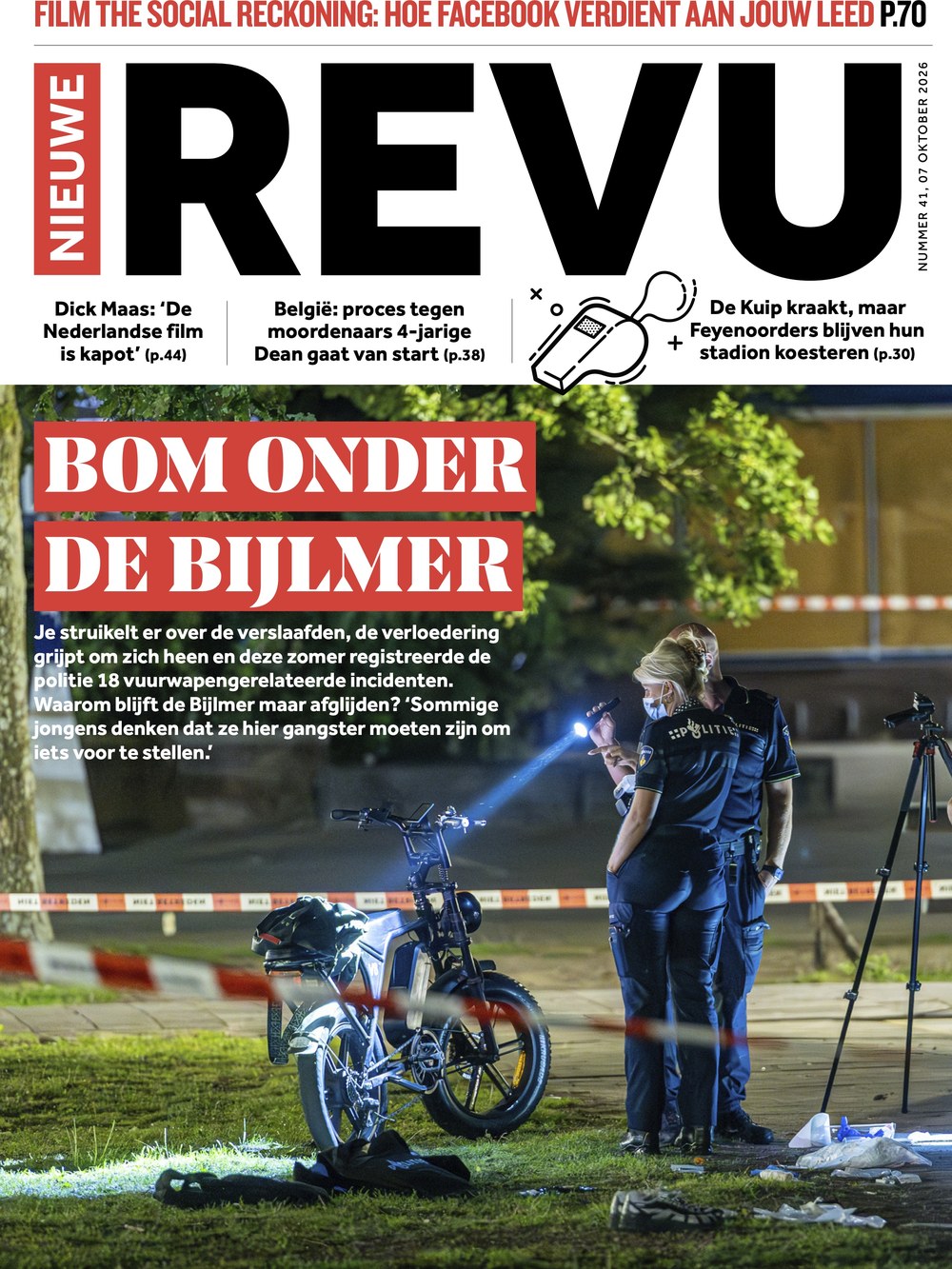 Nieuwe Revu Rivista Paesi Bassi 2026-41 – Dick Maas Feyenoord – Edizione originale