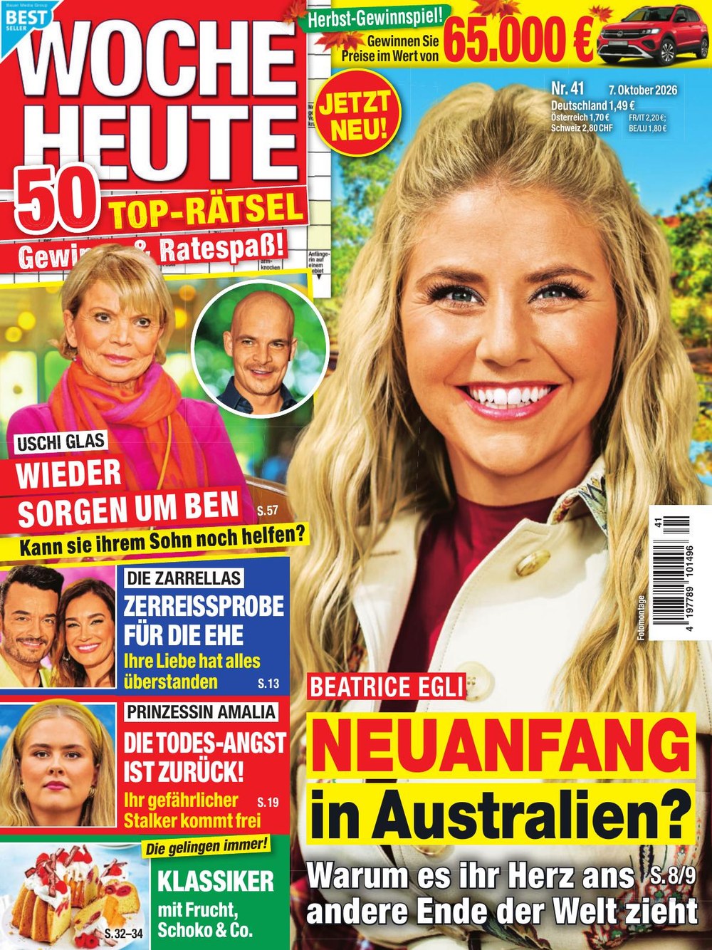 Woche Heute Magazin Deutschland 2026-41 Beatrice Egli Uschi Glas Die Zarrellas
