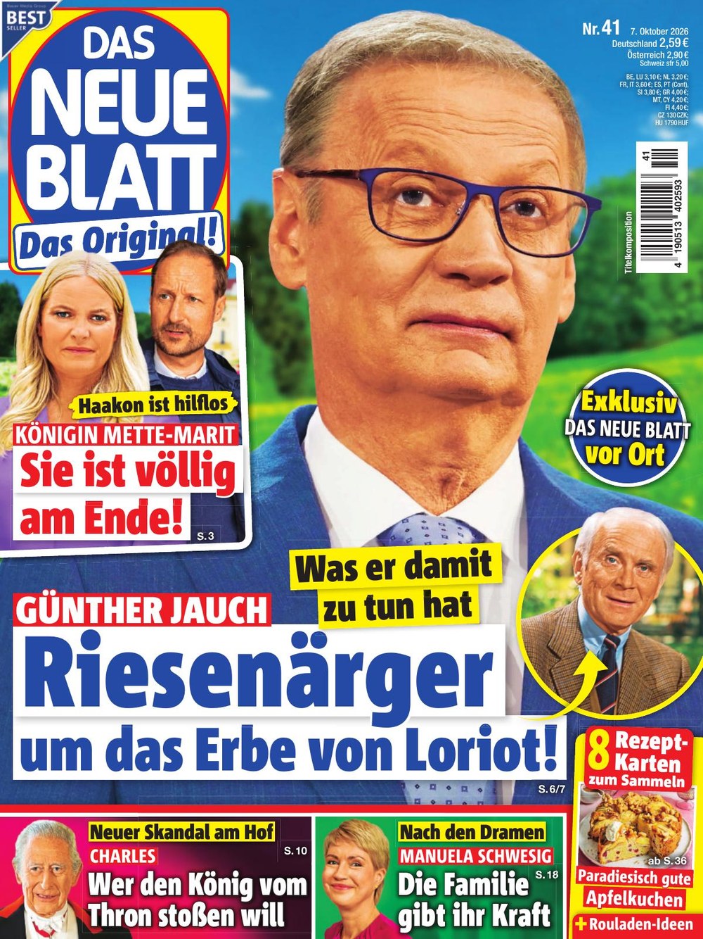 Das Neue Blatt 2026-41 – Günther Jauch Loriot Mette-Marit Haakon Charles – Edizione originale